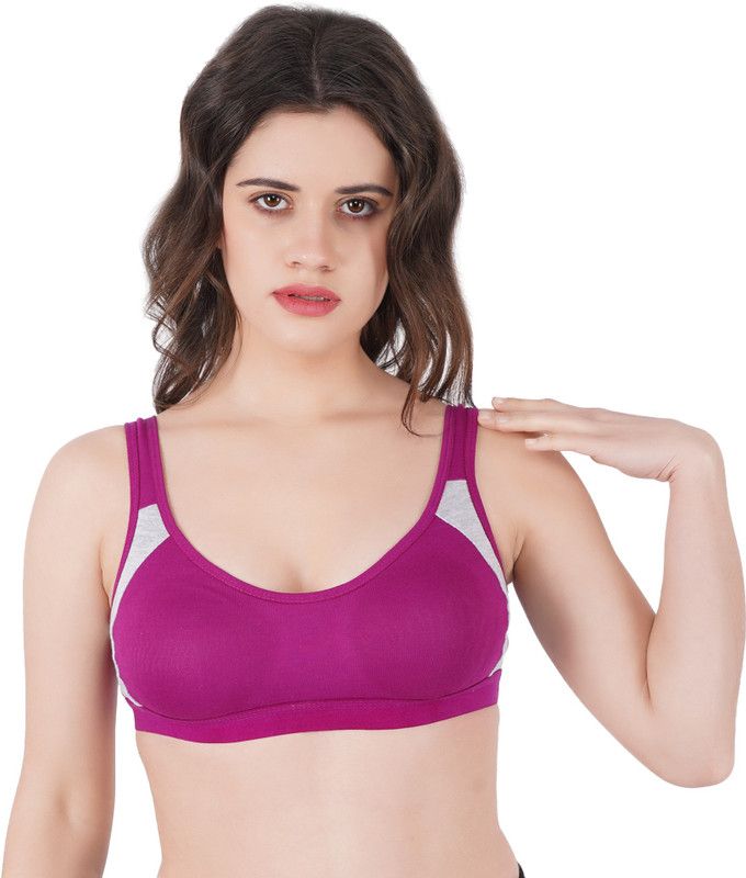 Women Sports Non Padded Bra  (Red, Maroon, Purple, Pink, Black)