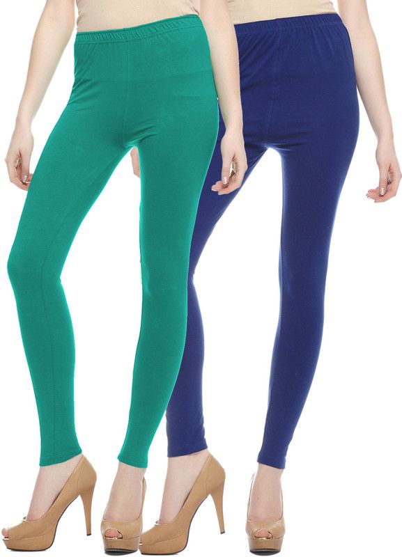 Sakhi Sang Ethnic Wear Legging  (Green, Blue, Solid)