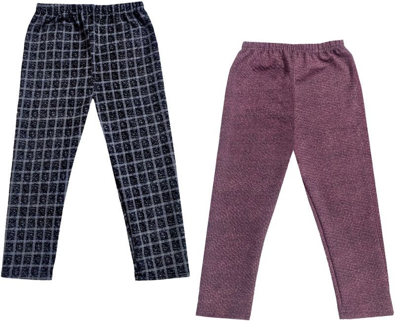 Capri For Girls Casual Checkered Polyester  (Multicolor Pack of 2)