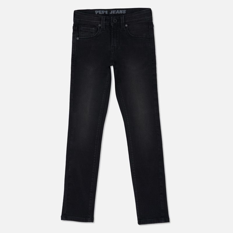 Boys Slim Mid Rise Black Jeans