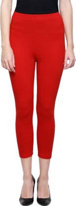 SMT Western Wear Legging  (Red, Solid)