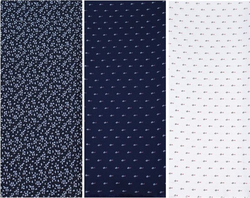 Unstitched Cotton Blend Shirt Fabric Graphic Print