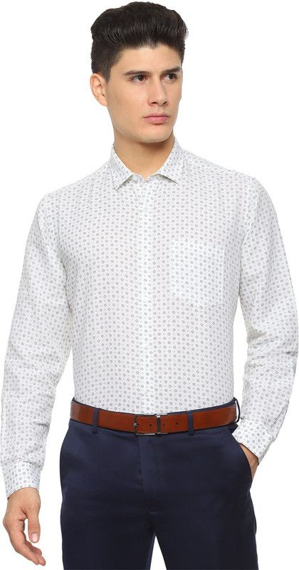 Men Regular Fit Geometric Print Formal Shirt