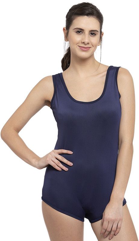 Solid Women Blue Swimsuit