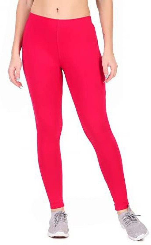 IMPECCABLE HUB Ankle Length Ethnic Wear Legging  (Red, Solid)
