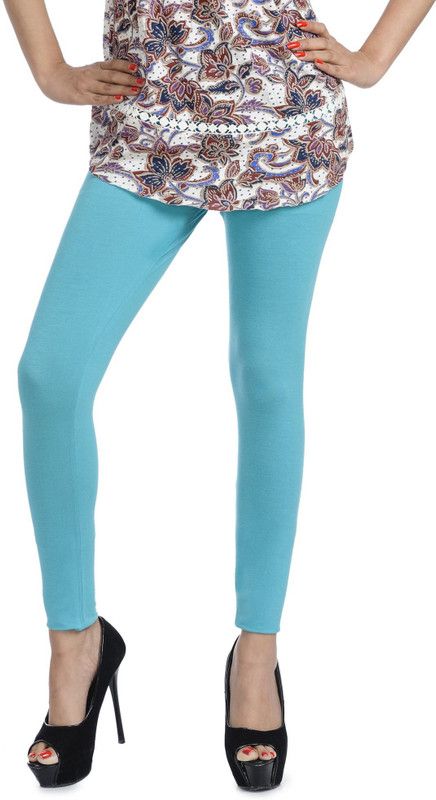 femmora Ankle Length Ethnic Wear Legging  (Blue, Solid)