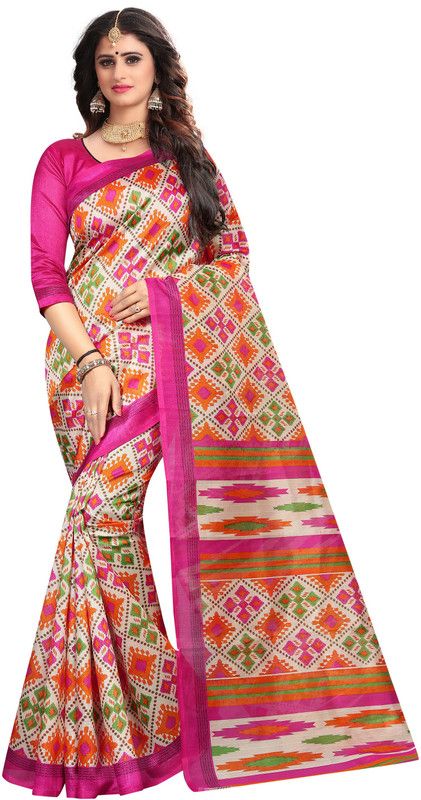 Printed, Self Design, Floral Print Bollywood Silk Blend Saree  (Multicolor)