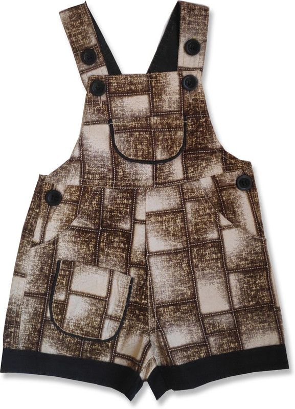 Dungaree For Boys & Girls Casual Printed Pure Cotton  (Multicolor, Pack of 1)