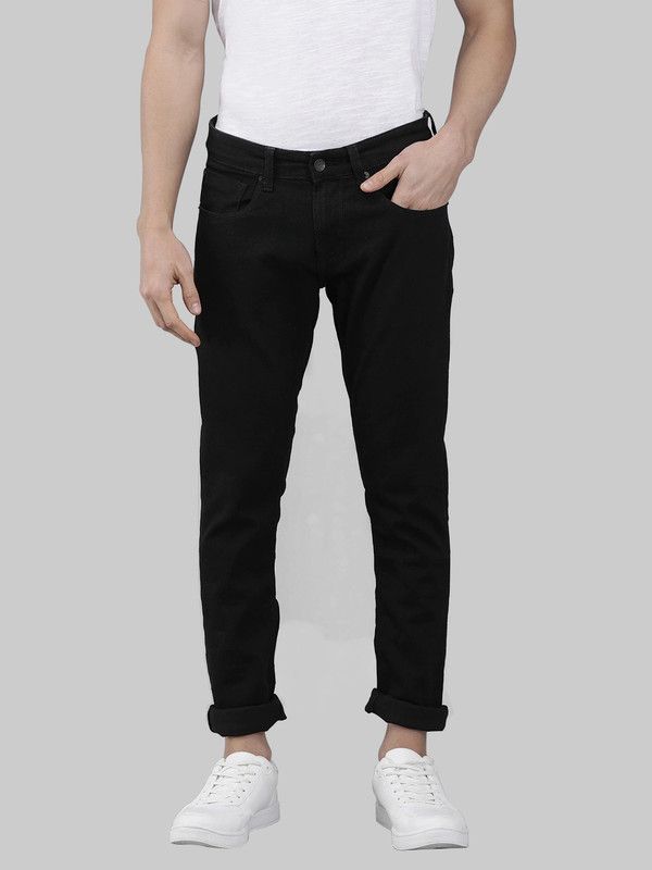 Men & Women Slim Mid Rise Black Jeans