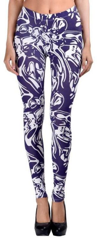 femmora Ankle Length Ethnic Wear Legging  (White, Geometric Print)