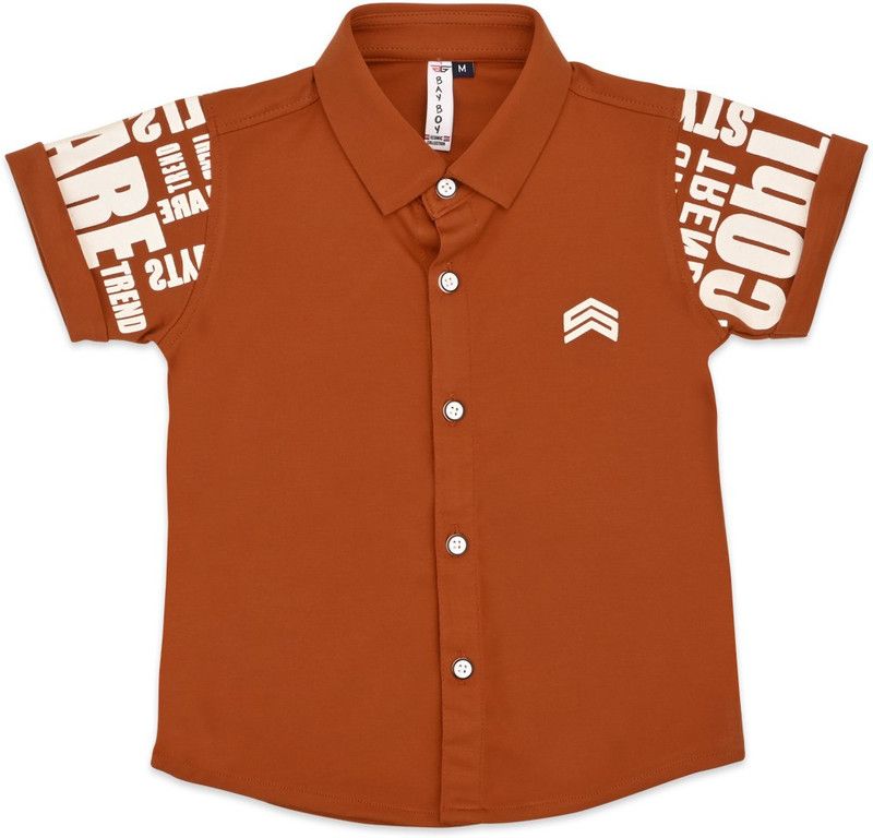 Boys Tailored Fit Printed Party Shirt