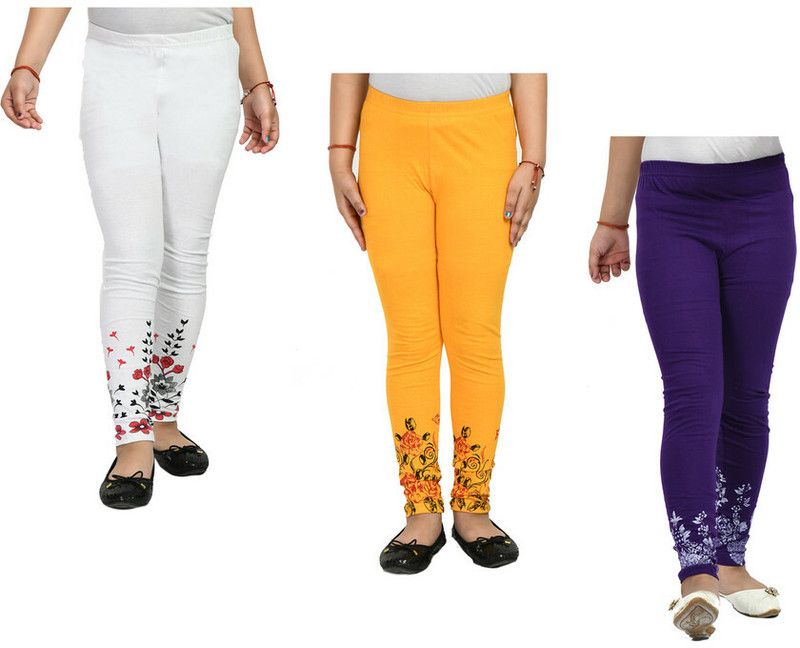 Legging For Girls  (Multicolor Pack of 3)