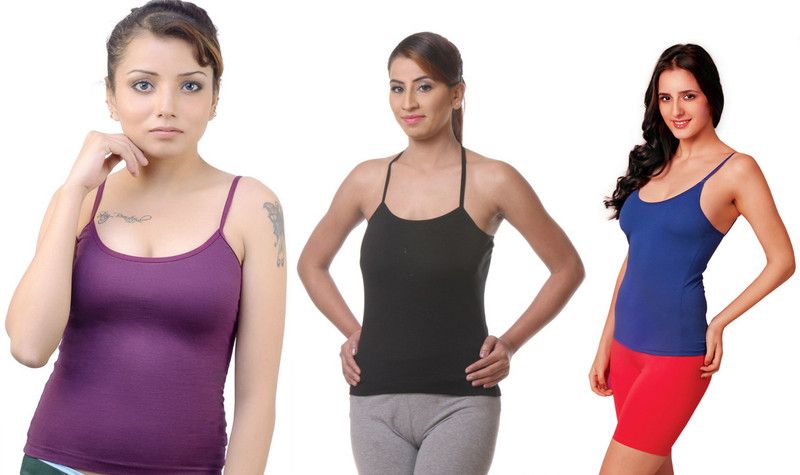 Women Purple, Dark Blue, Black Camisole