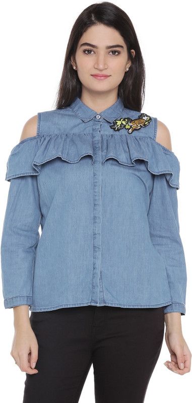 Casual Shoulder Straps Solid Women Grey Top