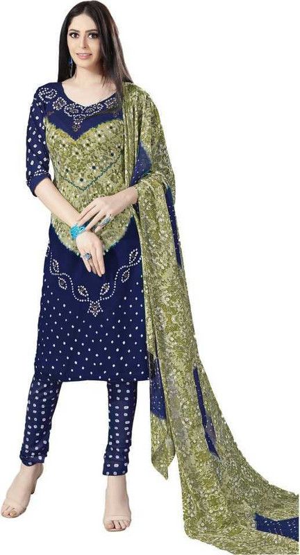 Unstitched Crepe Salwar Suit Material Solid, Floral Print, Self Design, Printed, Geometric Print, Striped, Chevron/Zig Zag