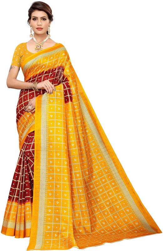 Woven Mysore Art Silk Saree  (Maroon)