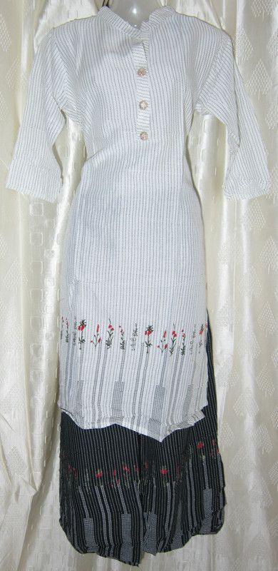Women Floral Print Cotton Rayon A-line Kurta  (White)