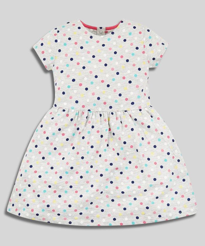 Girls Midi/Knee Length Casual Dress  (Grey, Half Sleeve)