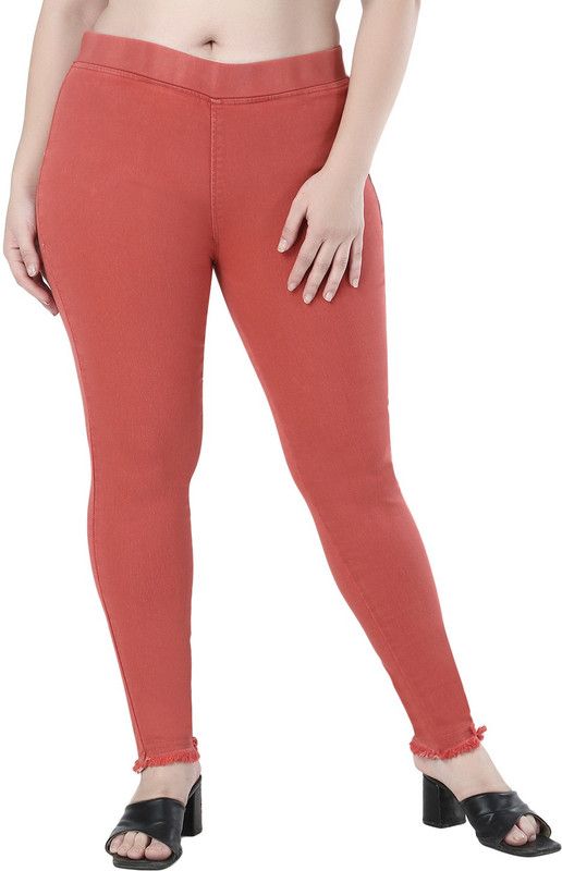 ZXN Clothing Orange Jegging  (Solid)