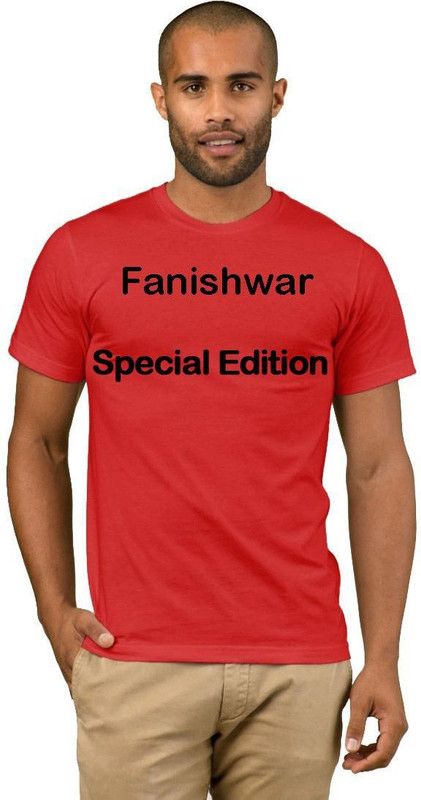 Fanishwar College Youth Special Edition 26 Men Typography Round Neck Cotton Blend Red T-Shirt
