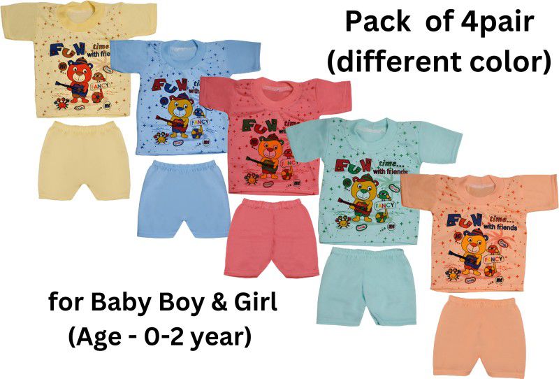 Baby Boys & Baby Girls Casual Shorts Shirt  (Multicolor)