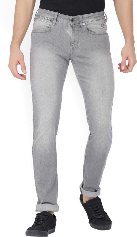 Men Skinny Mid Rise Grey Jeans