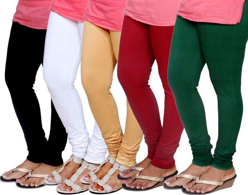 Indistar Ethnic Wear Legging  (White, Green, Maroon, Black, Beige, Solid)