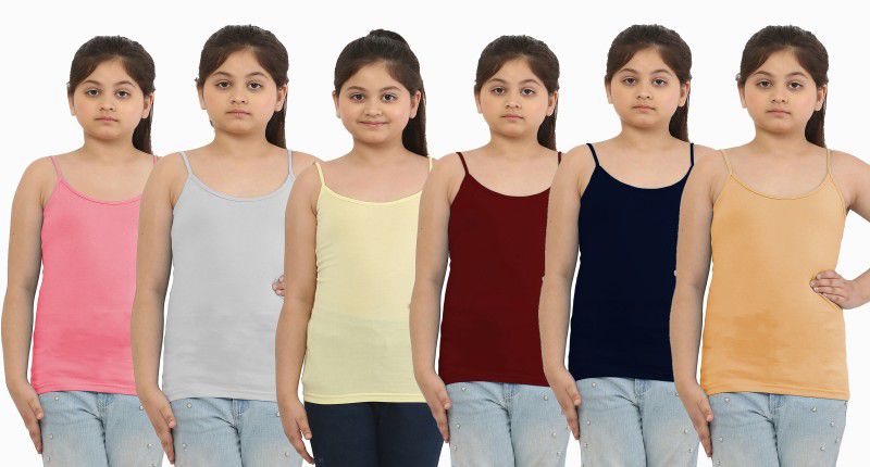 Camisole For Girls  (Multicolor, Pack of 6)