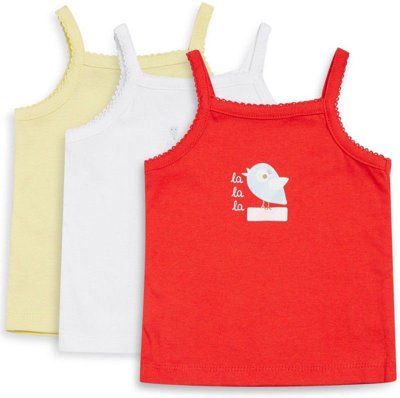 Vest For Girls Cotton Blend  (Multicolor, Pack of 3)