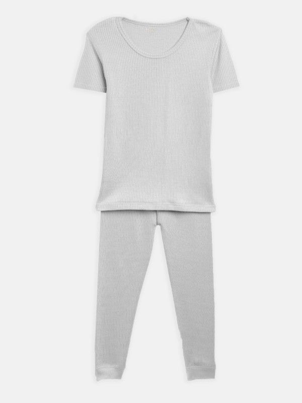 Top - Pyjama Set Thermal For Boys  (Grey, Pack of 1)