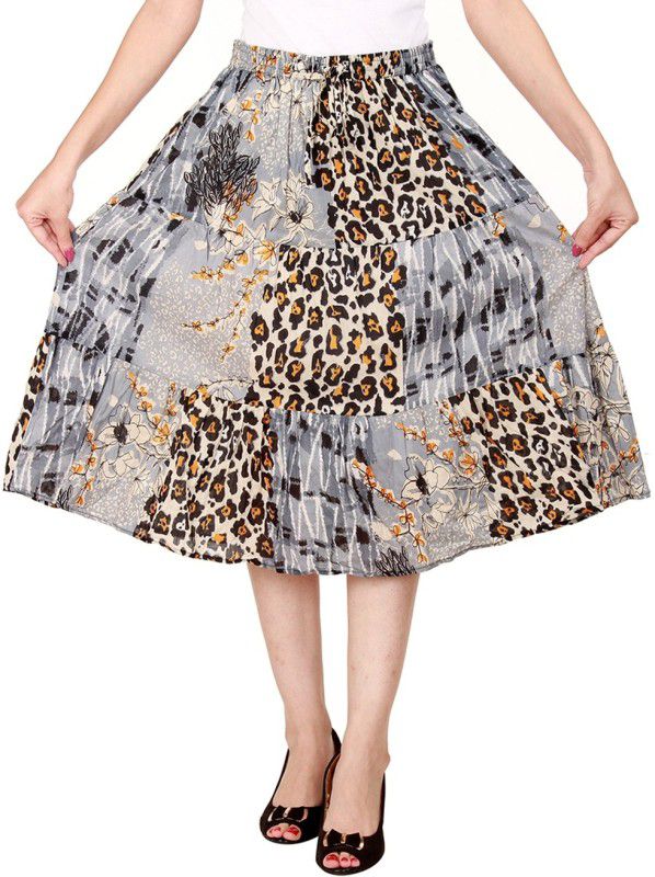 Women Printed Tiered Multicolor Skirt