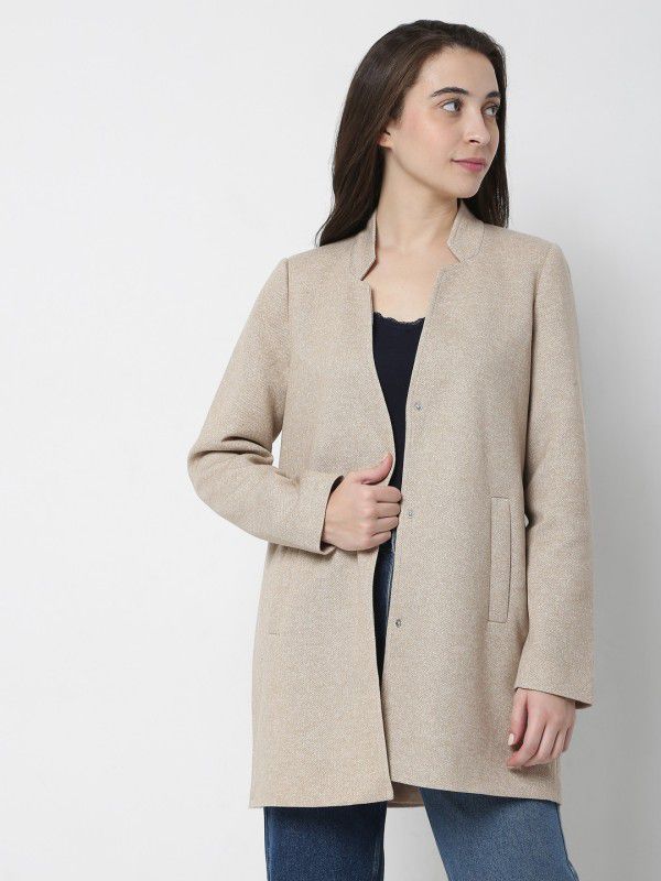 Polyester Solid Coat For Women