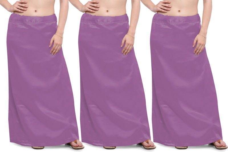 Ziya PRM-STN-PRP-PO3 Satin Blend Petticoat  (Free)