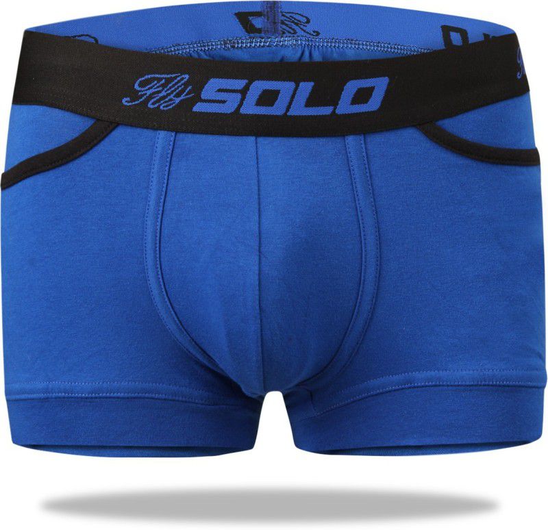 Neo-Tech Fabric Ultra Soft Comfy Breathable Cotton Stretch Boxer Short Trunk with Contrast Pocket (Royal Blue) Men Trunks