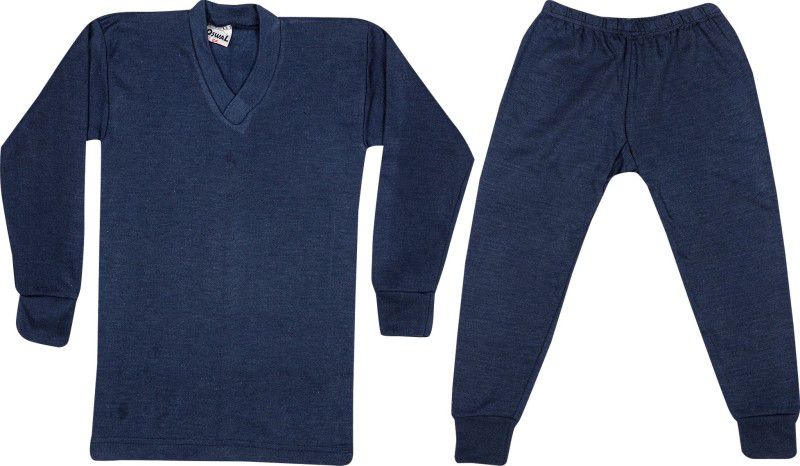 Top - Pyjama Set Thermal For Boys & Girls  (Blue, Pack of 1)