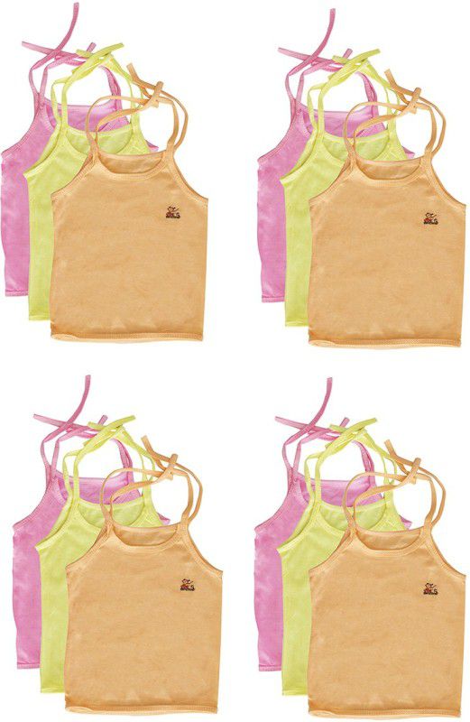 Vest For Baby Girls Cotton Blend  (Multicolor, Pack of 12)