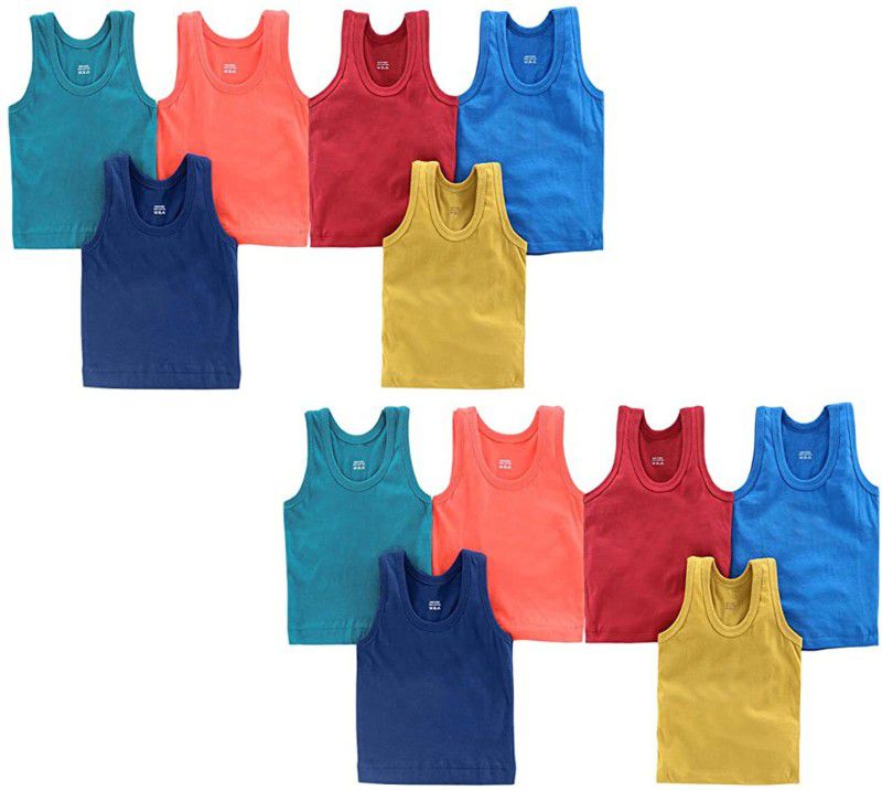 IGNOTO Vest For Baby Boys & Baby Girls Cotton Blend  (Multicolor, Pack of 12)