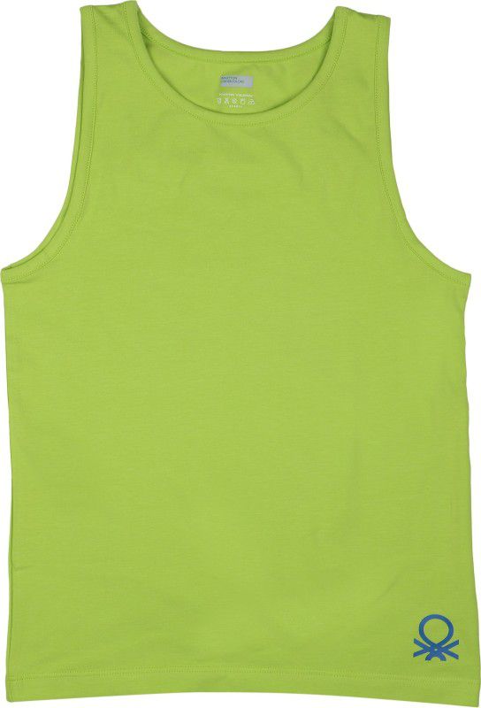 Vest For Boys Cotton Blend  (Green, Pack of 1)