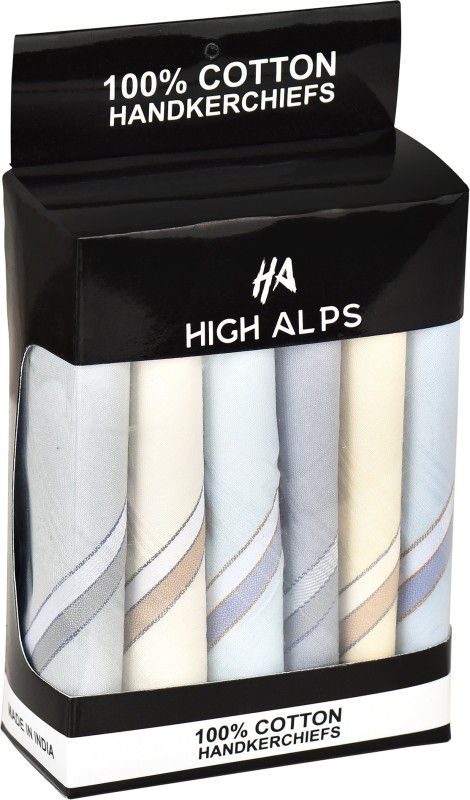 HIGH ALPS Men's Cotton Colour ["Multicolor"] Handkerchief (Pack of 6) ["Multicolor"] Handkerchief  (Pack of 6)