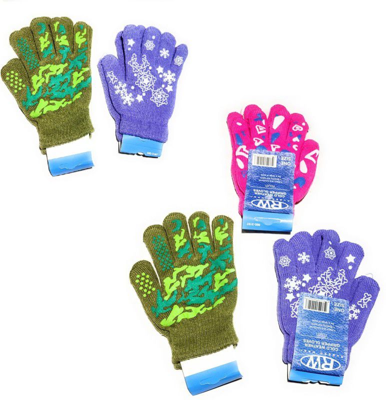 maa ashirwad store mk Kids Glove  (Multicolor)