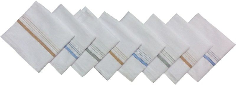 Excellent Enterprises Mens ["White"] Handkerchief  (Pack of 8)