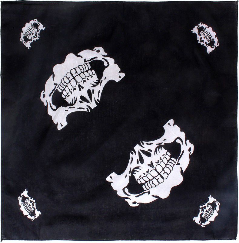 VAC Face Jabra design cotton BANDANA -6 ["Black"] Handkerchief  (Pack of 6)
