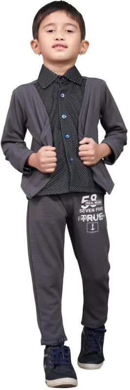 Baby Boys Suit Set Self Design Suit
