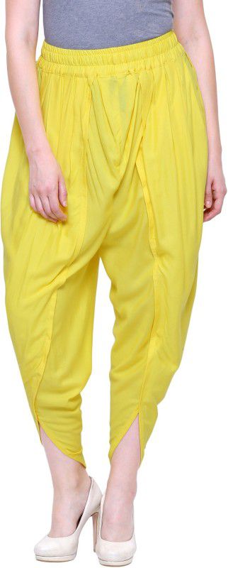 LACIRA Yellow Tulip Pant Solid Women Dhoti