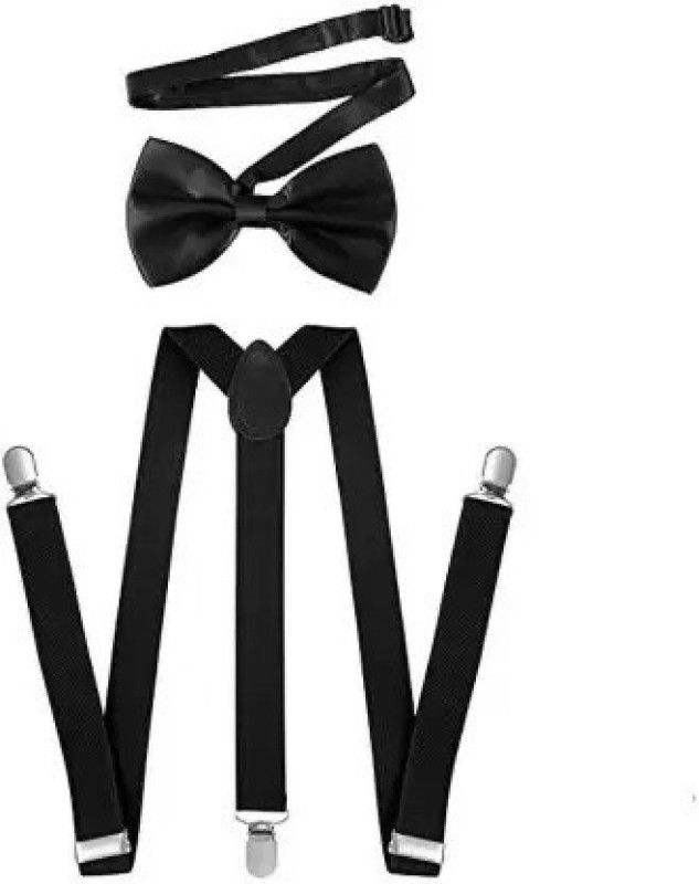 Y- Back Suspenders for Boys, Girls  (Black)