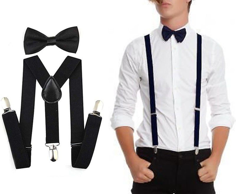 Y- Back Suspenders for Boys  (Black)