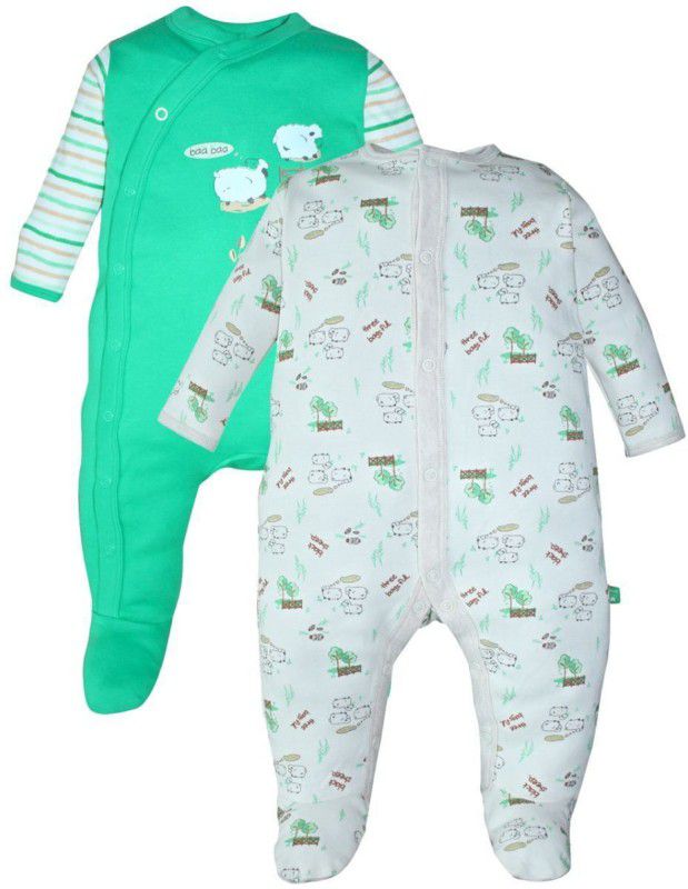 FS mini Klub Baby Boys Green Sleepsuit