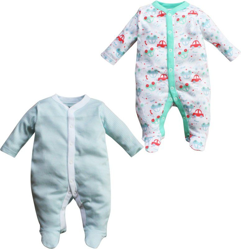 FS mini Klub PO2 Fashion Sleepsuits Baby Boys Light Green Sleepsuit