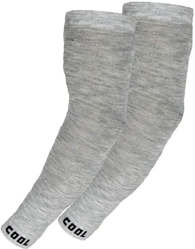 ARYANSHI Grey Cool Sleeve 1 Pair-07 Cotton Arm Warmer  (Grey)
