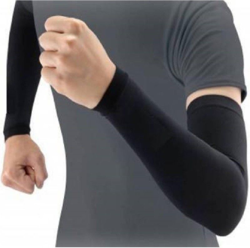 XN WELLNES UV SUNBURN PROTECTOR FOR FULL ARM SLEEVES FOR RIDERS (PACK OF 1) Nylon Arm Warmer  (Black)